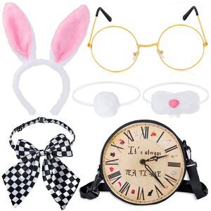 8461 Easter White Rabbit Costume Accessoriess Set 6pcs Bunny